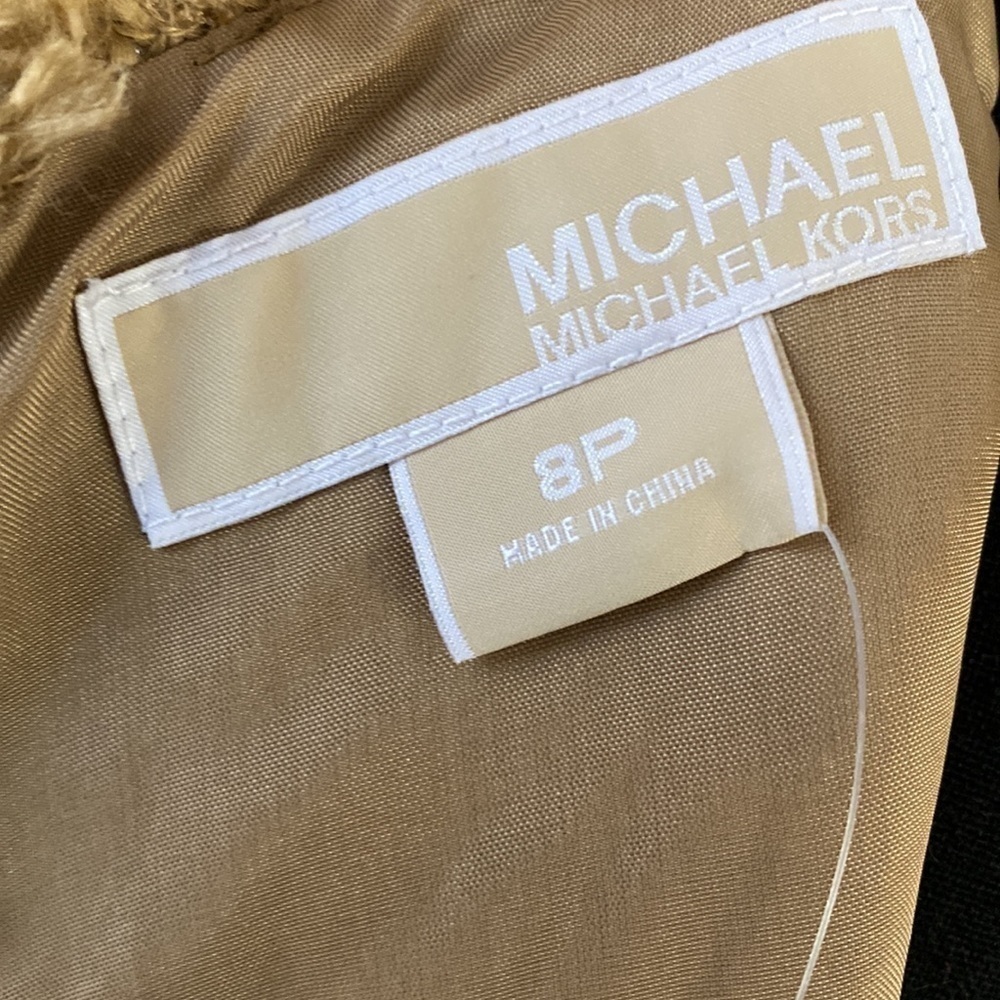 Michael Michael Kors Sequined Camel Hair Dress 8P NWT - Picture 15 of 16